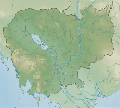 Location of Tonlé Sap in Cambodia.