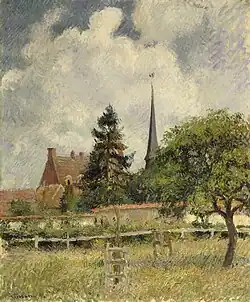 The Church at Eragny, Camille Pissarro, 1884. The Walters Art Museum.
