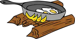 Cooking over a hunter's fire