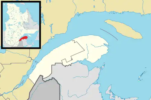 Matane is located in Eastern Quebec