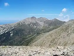 The Pic du Canigou, and the upper part of the Cady valley.