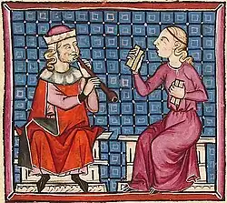 1280, Iberian Peninsula. Type of shawm unlabeled in the Cantigas de Santa Maria. Has been called a possible musette, and has the same bulbous bell as the Guatemalan chirimia.