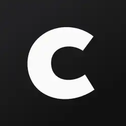 A black square with a white letter "C" on it.