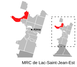 Location of Sainte-Monique