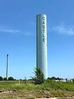 Water tower at Castle, July 2025