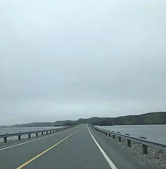 Causeway of Route 310 in Terra Nova NP.jpg