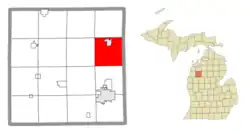 Location within Wexford County