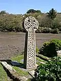 The cross on the grave of Charles Bowen Cooke, St Just in Roseland