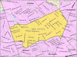 Census Bureau map of Haddon Heights, New Jersey