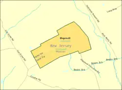 Census Bureau map of Hopewell, New Jersey