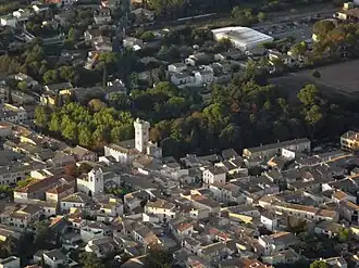 An aerial view of Lunel-Viel