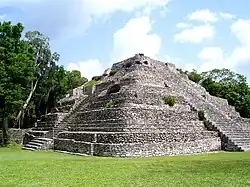 Temple pyramid at Chacchoben, August, 2007