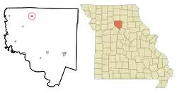 Location of Rothville, Missouri