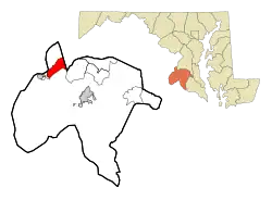 Location of Bryans Road, Maryland