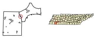 Location of Silerton in Chester County, Tennessee.