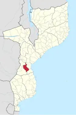 Chibabava District on the map of Mozambique