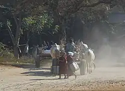 Dusty roads in Myanmar