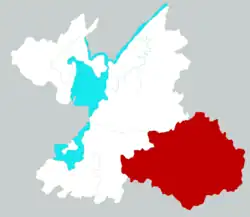 Location of Pingjiang County within Yueyang