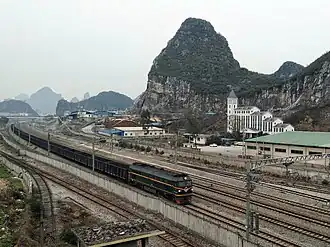 Freight train in China