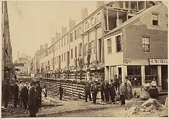 Houses on north side of Fayette Street, west of Church Street