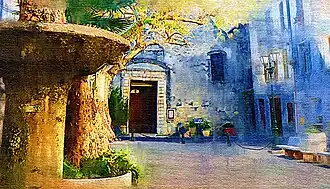 The church square in Solliès-Toucas