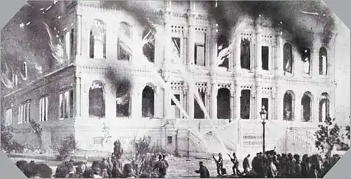 Çırağan Palace was damaged by fire in 1910