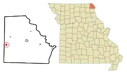 Location of Wyaconda, Missouri
