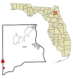 Location in Clay County and the state of Florida