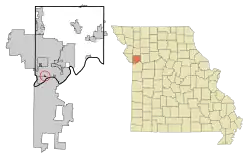 Location of Avondale, Missouri