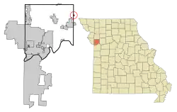 Location of Excelsior Estates, Missouri
