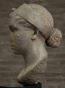 Profile view of the Vatican Cleopatra