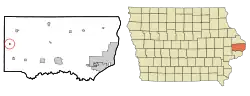 Location of Toronto, Iowa