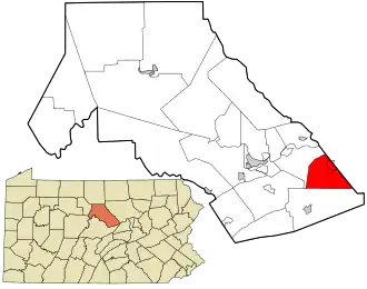 Location in Clinton County and the state of Pennsylvania.