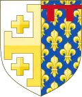 Coat of Arms of Robert the Wise (Jerusalem dimidiating Anjou Ancient)
