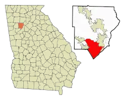Location in Cobb County and the state of Georgia