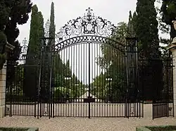 Collins Gate at the entrance of the pathway towards the shrine