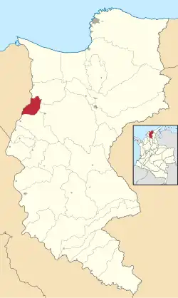Location of the municipality and town of Salamina in the Department of Magdalena.