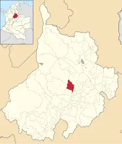 Location of the municipality and town of Galán in the Santander Department of Colombia.