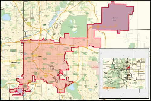 Map of Colorado's 1st congressional district