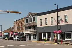 Commercial businesses along Main Avenue