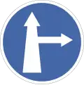 Compulsory Ahead or turn Right