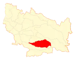 Map of the commune of El Carmen in the Ñuble Region