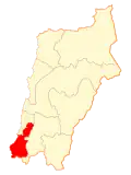 Map of the commune of Freirina in the Atacama Region