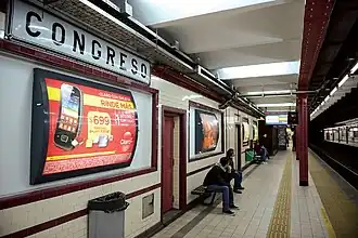 Interior of Congreso station