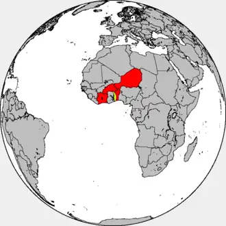 Members of the Union in red