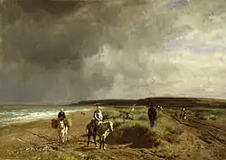 Coast near Villers, 1859; oil-painting on canvas