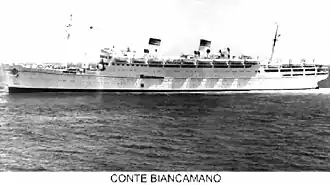SS Conte Biancamano after her reconstruction