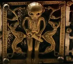 Detail from the Stowe Missal cumdach, mid-11th century