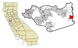 Location in Contra Costa County and the state of California