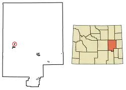Location of Rolling Hills in Converse County, Wyoming.